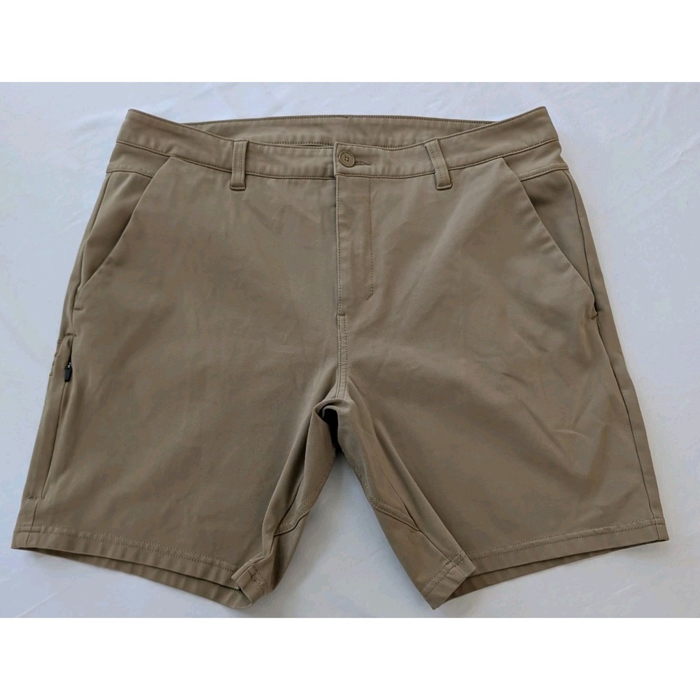 BYLT Premium Basics Everyday Short 8" Men's 36 Taupe Stretch Golf Athletic